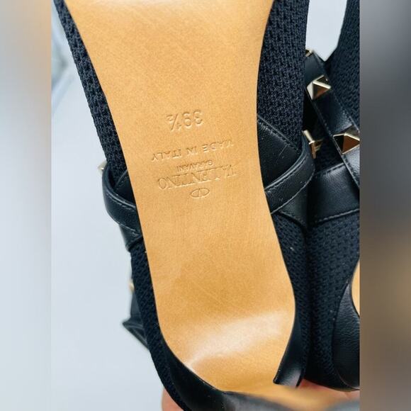 Valentino Garavani Black leather Rockstud Sock Ankle booties EU 39.5 - Picture 14 of 16